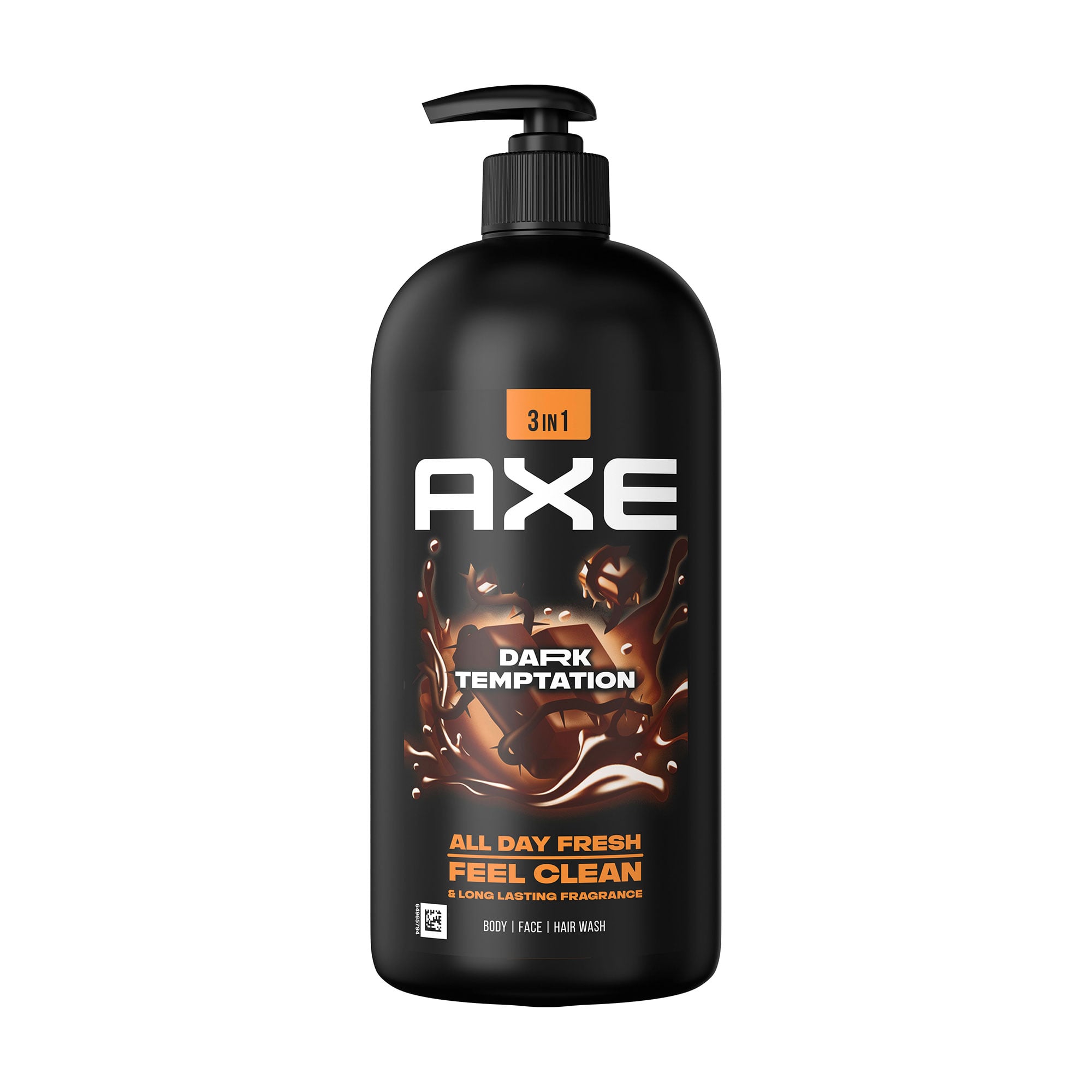 Гель для волосся, обличчя та тіла 3 в 1 Axe Dark Temptation All Day Fresh Body Face Hair Wash, 900 мл